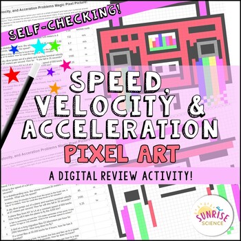 Speed Velocity Acceleration Pixel Art Digital Review Distance Learning - roblox pixel art eevee speed draw