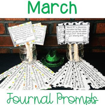 Preview of March Journal Writing Prompts