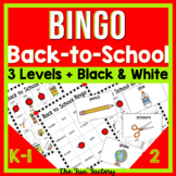 Back to School BINGO | Differientiated with 3 Levels | Kin