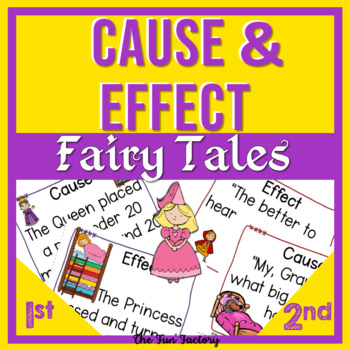 Preview of Cause and Effect with Fairy Tales - Cause & Effect Task Cards