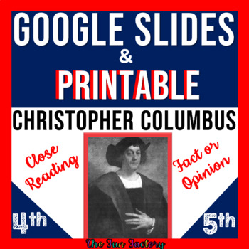 Preview of Christopher Columbus Digital Google Slides ™ AND Printable