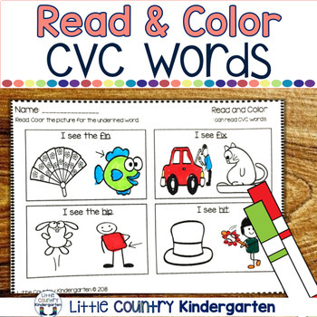 CVC Word Wall Colorful CVC Words Phonics Bulletin (Instant