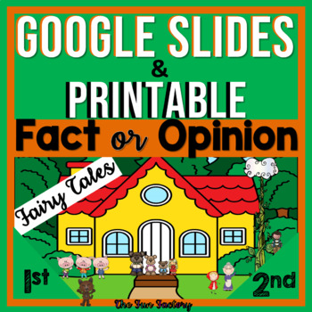 Preview of Fact and Opinion Activities Digital AND Printable with Fairy Tales