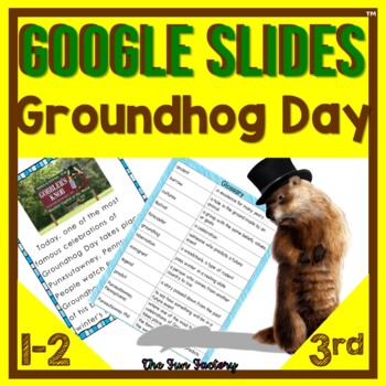 Preview of Digital Groundhog Day Activities with Google Slides™ for 2nd and 3rd