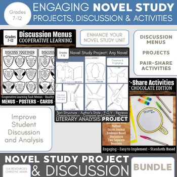 Preview of Novel Study Book Report BUNDLE: Literary Analysis, Reading Response & Group Work