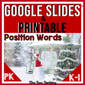 Preview of Digital Position Words Activities for Christmas | DIGITAL AND PRINTABLE
