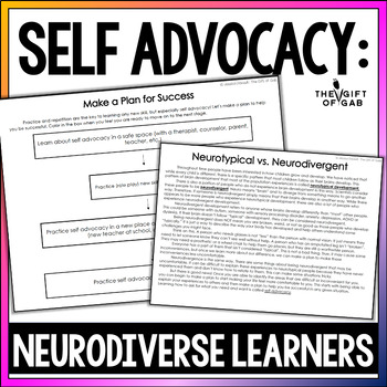 Preview of Self Advocacy Scenarios Activities for Neurodiverse Learners | Neurodiversity