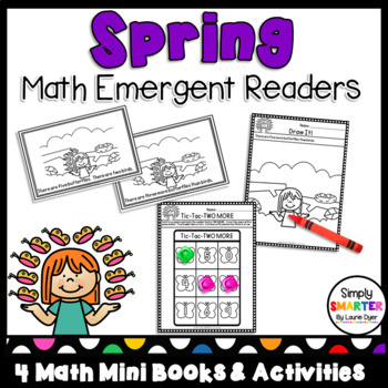 Preview of Spring Themed Math Emergent Readers With Activities