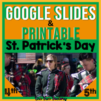 Preview of St. Patrick's Day in America Activities | Digital AND Printable