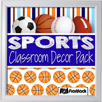 Preview of Editable Sports Classroom Decor Bundle