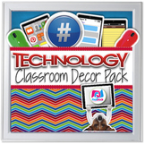 Editable Technology Classroom Decor Bundle
