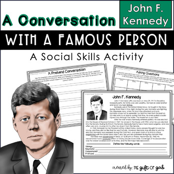 Preview of John F. Kennedy Conversation Skills Activity