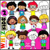 Whiz Kids 2. Color and Black/ White clipart kids.