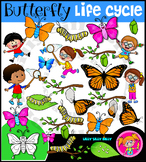 HALF PRICE DEAL - 3 DAYS! Butterfly Life cycle Clipart set