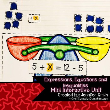 Preview of Expressions, Equations and Inequalities Mini Interactive Unit