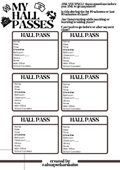 Preview of HALL PASSES