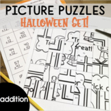 HALLOWEEN ADDITION PICTURE PUZZLES