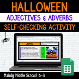 HALLOWEEN ADJECTIVE & ADVERBS Google Sheets Mystery Picture