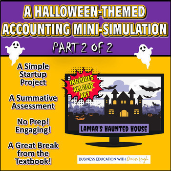 Preview of HALLOWEEN Accounting Class Recording Journal Entries Digital Resource Project