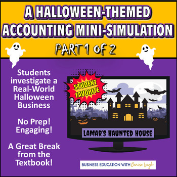 Preview of HALLOWEEN Accounting Class Simulation Activity Lesson | PRINT VERSION