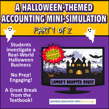Preview of HALLOWEEN Accounting Class Simulation Digital Activity GENERAL JOURNAL APPROACH
