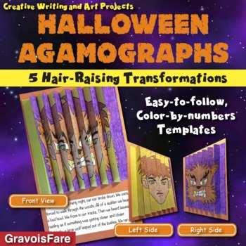 Preview of HALLOWEEN Activities / Crafts: 5 Agamographs (Great Halloween Bulletin Board)
