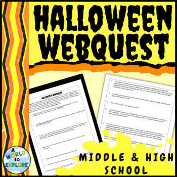 Preview of HALLOWEEN Activity ELA Research WebQuest on History and Traditions for Reading