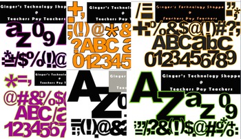 Preview of HALLOWEEN BUNDLE #1! * Bulletin Board Letters * Punc * Numbers * Symbols *