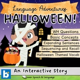 HALLOWEEN, Boom Cards Speech Therapy, Fall, Basic Concepts