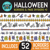 HALLOWEEN Borders Dividers - Doodle Borders - Set 2