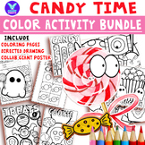 HALLOWEEN CANDY ACTIVITY BUNDLE-Coloring, Directed Drawing