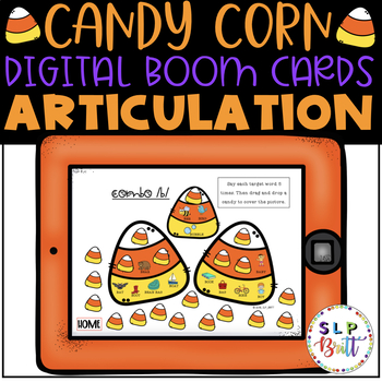 Preview of HALLOWEEN CANDY CORN DIGITAL BOOM CARDS, ARTICULATION (SPEECH THERAPY)