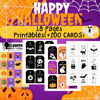 HALLOWEEN CARDS HALLOWEEN Word Vocabulary Cards & Worksheets Cutting ...