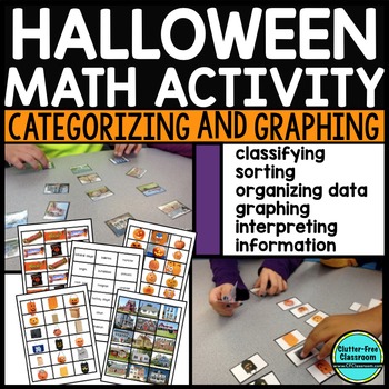 Preview of HALLOWEEN GRAPHING bar graphs & picture graphs MATH CENTER ACTIVITY