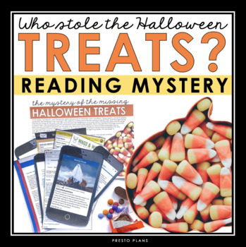 Preview of Halloween Close Reading Mystery Inference Activity - Who Stole the Candy?