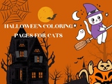 HALLOWEEN COLORING PAGES FOR CATS