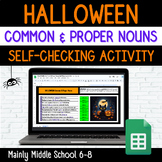 HALLOWEEN COMMON & PROPER NOUNS Google Sheets Mystery Picture