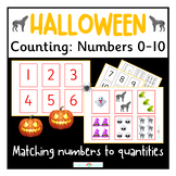 HALLOWEEN COUNTING: Matching Numbers to Quantities Task Ca