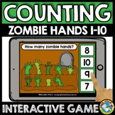 HALLOWEEN COUNTING TO 10 ZOMBIE HANDS MATH GAME KINDERGART