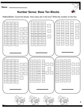 HALLOWEEN COUNTING TO 50 USING BASE TEN BLOCKS: PRINTABLE WORKSHEETS