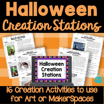 Preview of HALLOWEEN CREATION STATIONS | MakerSpace | Art DIY Creativity | October Fall