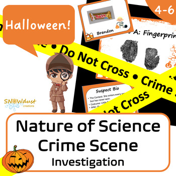 Preview of HALLOWEEN CRIME SCENE INVESTIGATION nature of science SEP