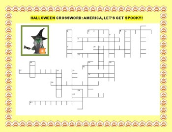 Preview of HALLOWEEN CROSSWORD: LET'S GET SPOOKY!  W/ ANSWER KEY