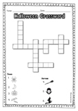 HALLOWEEN  CROSSWORD PUZZLE (Grades K-2)