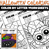 HALLOWEEN Coloring | Color by Letter Worksheets
