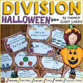 Halloween Math Activities Division Task Cards Scoot