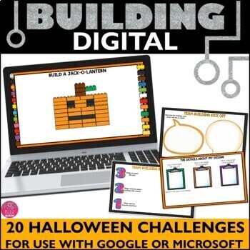 Preview of HALLOWEEN Digital Building Team Building No Prep Activities Mouse Practice