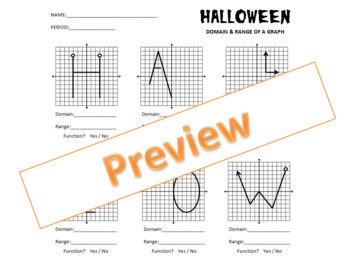 Preview of HALLOWEEN:  Domain and Range of a Graph