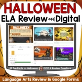 Halloween Activities ELA Digital Test Prep Google Classroom