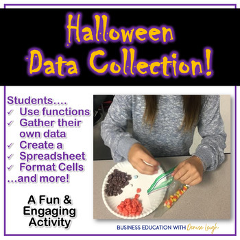 Preview of Halloween Spreadsheet Data Activity for Microsoft Excel or Google Sheets - FREE